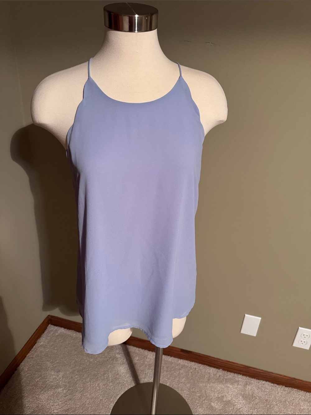 Naked Zebra Sleeveless Light Blue Women's Tank